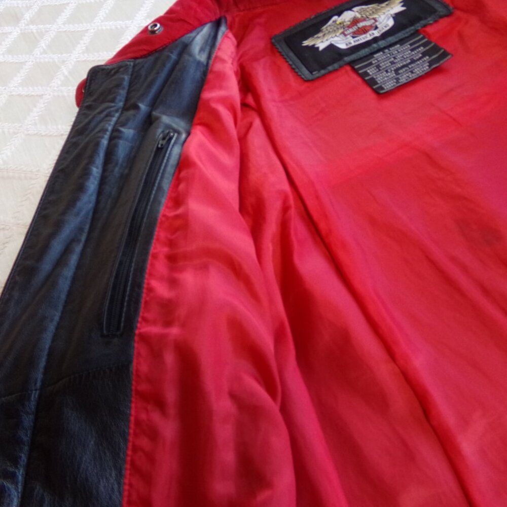 Harley Davidson Women's Leather Jacket Large - Picture 13 of 16